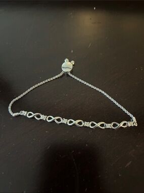 Silver Infinity Link Adjustable Bracelet
